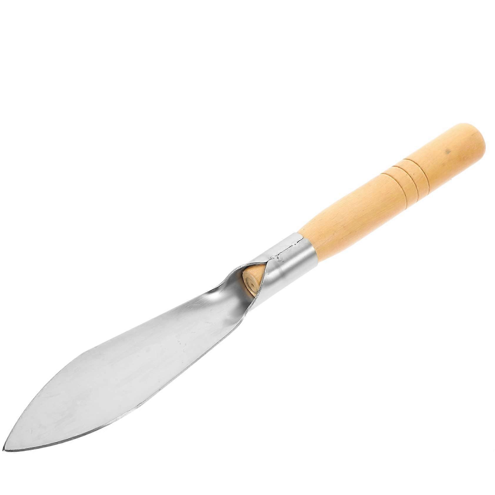 Garden trowel with wooden handle, small for digging, planting, and weeding. Ergonomic gardening tool for garden work, portable for garden lovers.