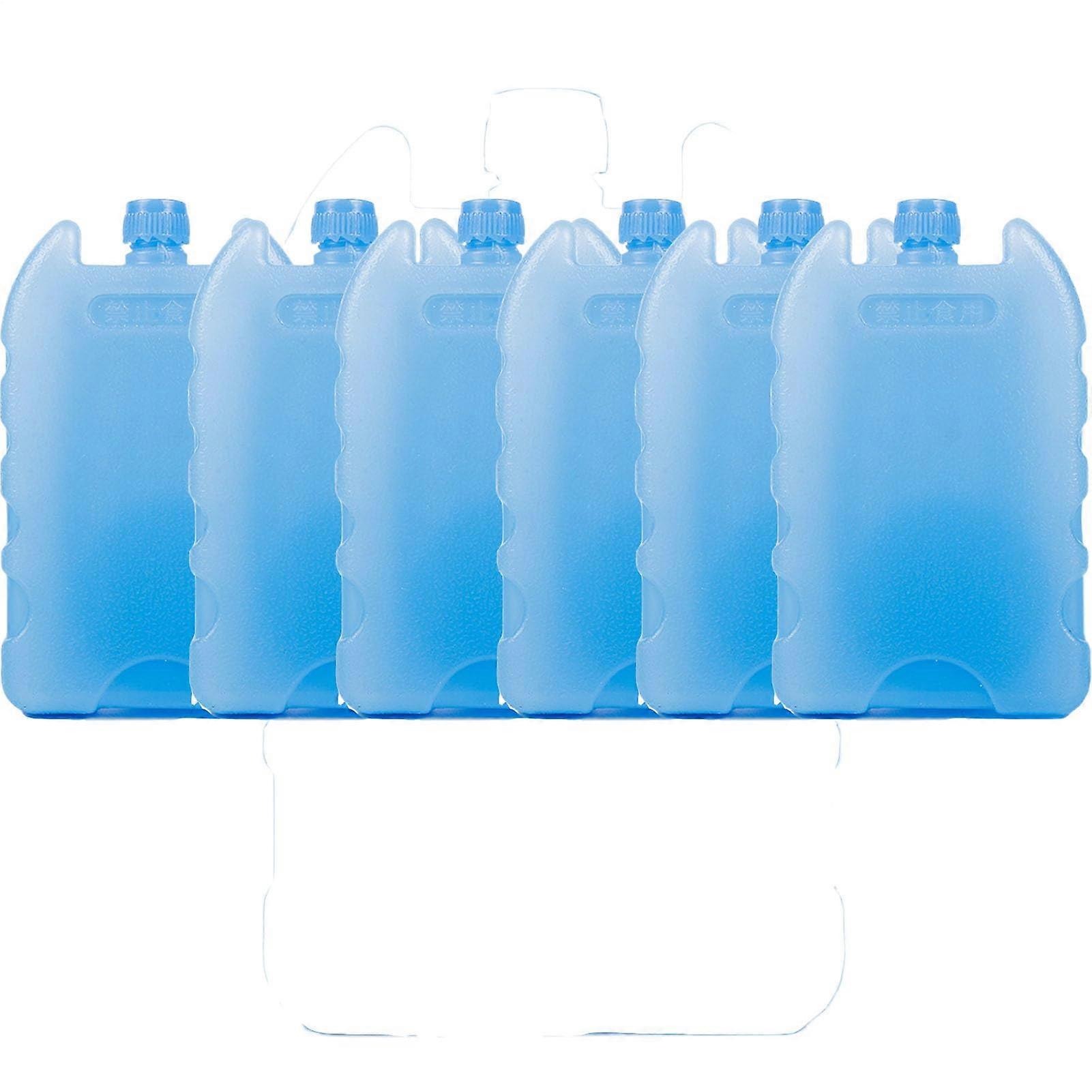 Ice Block Box 6-Pack Reusable Cooling Packs for Coolers and Lunch Boxes, Leakproof Medium Ice Crystal Gel Freezer Blocks