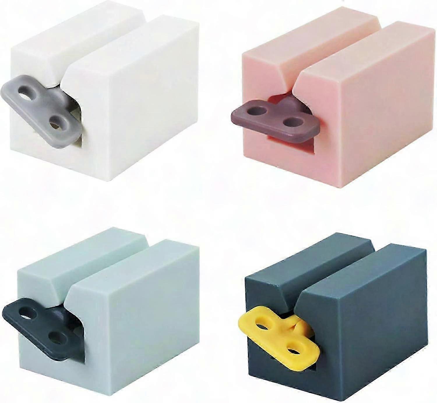 4-Pack Toothpaste Tube Squeezer Stand, Rotating Dispenser Holder for Bathroom Organization