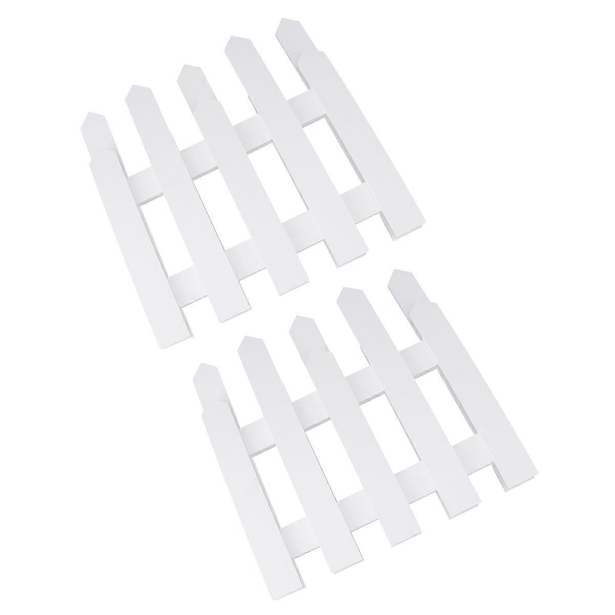Patio Fence Decorative Fence Protect Gravel Homeowners Use 1.2 Meter White 1 Set