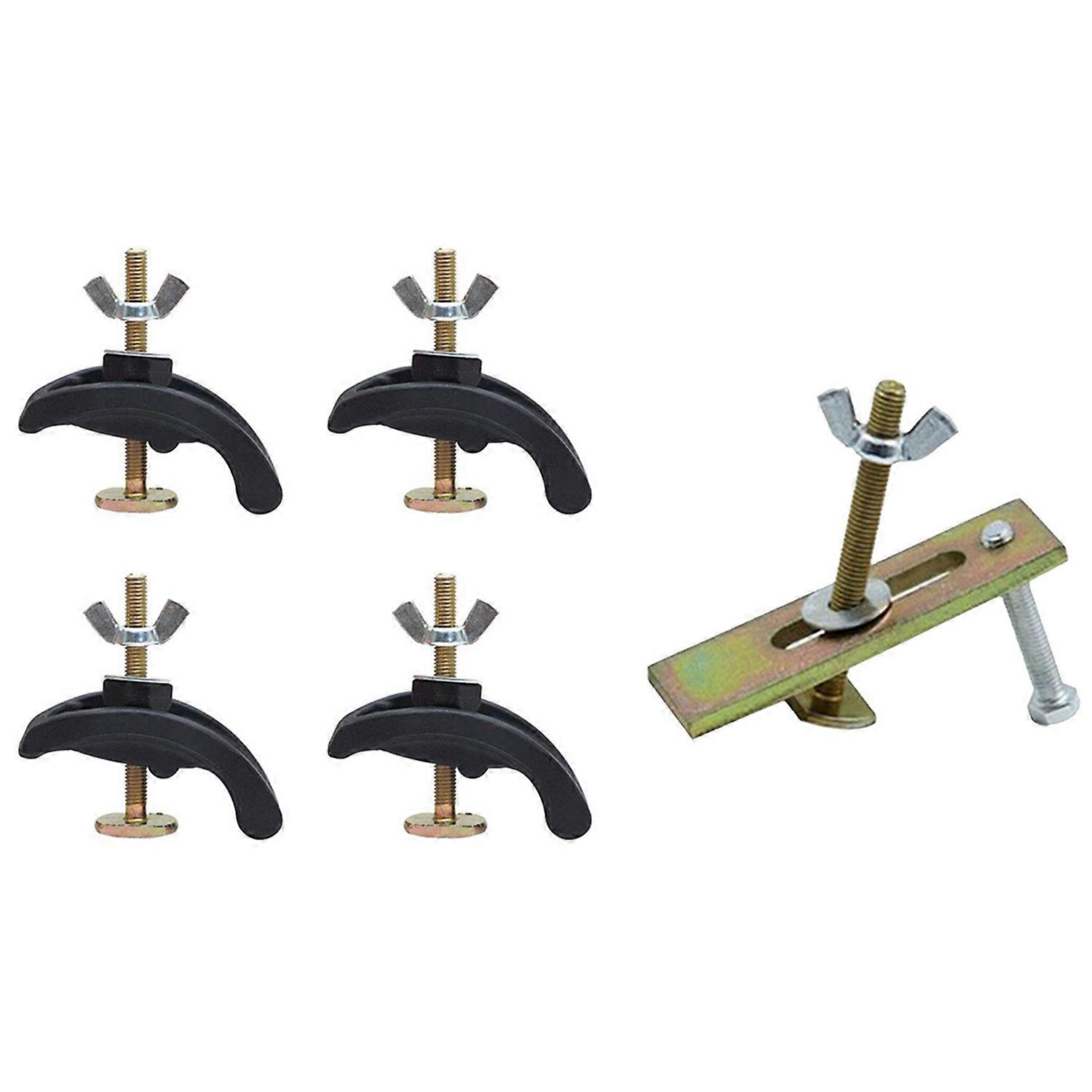 4Pcs CNC Engraving Machine Plate Clamp Fixture with 4Pcs 80mm CNC Engraving Machine Plate Clamp