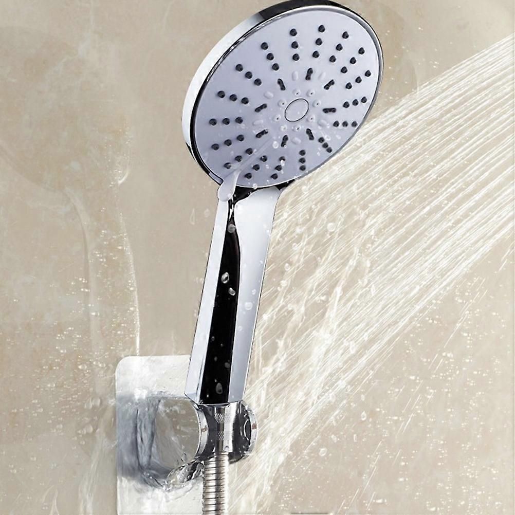Shower Head Holder Adjustable Bracket for Bathroom Use Made of ABS Silver Lightweight Fits Most Shower Heads