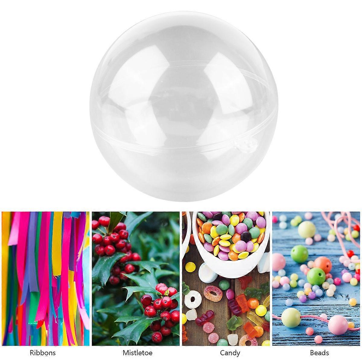 Empty Ornaments For Crafts Fillable Ball Home Decoration 10X10X10cm 5Pcs