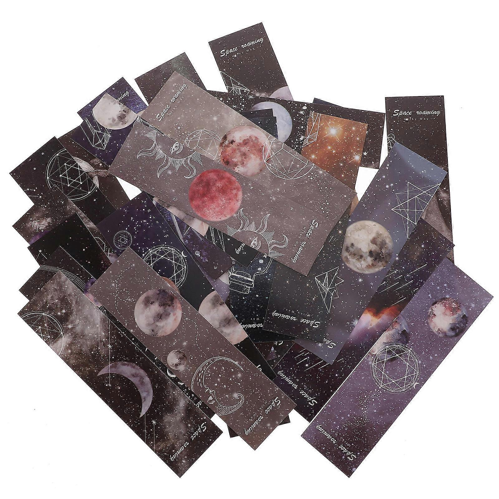 Space Theme Bookmarks Set of 60 for Decoration Use with Clear Patterns and Bright Colors