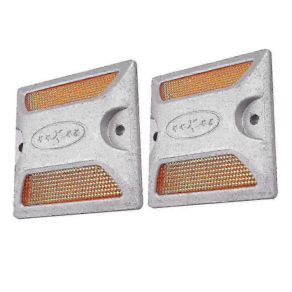 2pcs Reflective Road Pavement Marker Driveway Marker Reflectors (random Style)-FCY