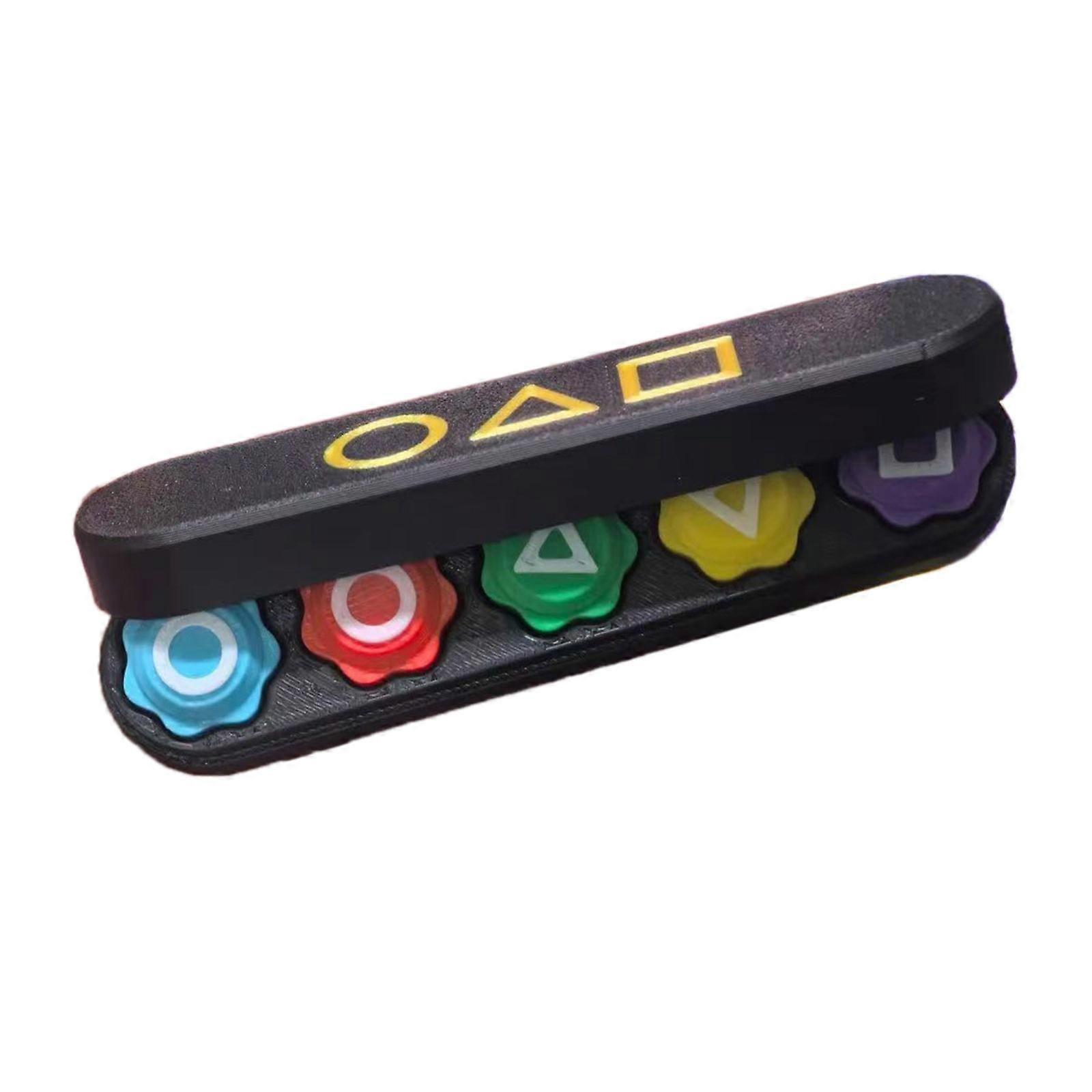 Popular Gonggi Stone Set For Group Activity And Night Event Entertainment with 5Pcs Stone and Base Party Activity Multicolor