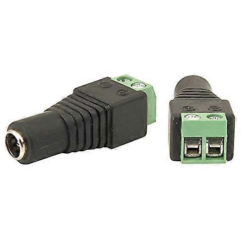 2.1 mm DC Socket Power Female Connector Adapter Screw Clamp Compatible With CCTV Cameras, IP Cameras, DVRs