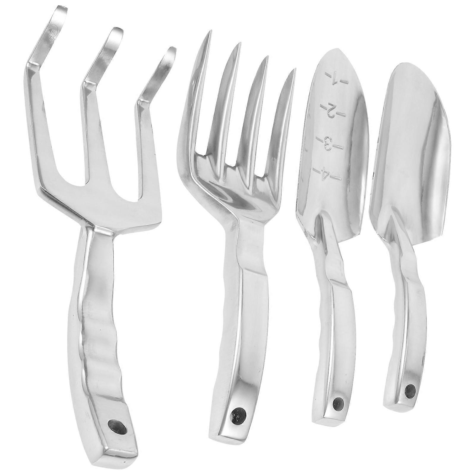 Practical Garden with Ergonomic Handles for Gardening Use Made of Aluminium Alloy Silver
