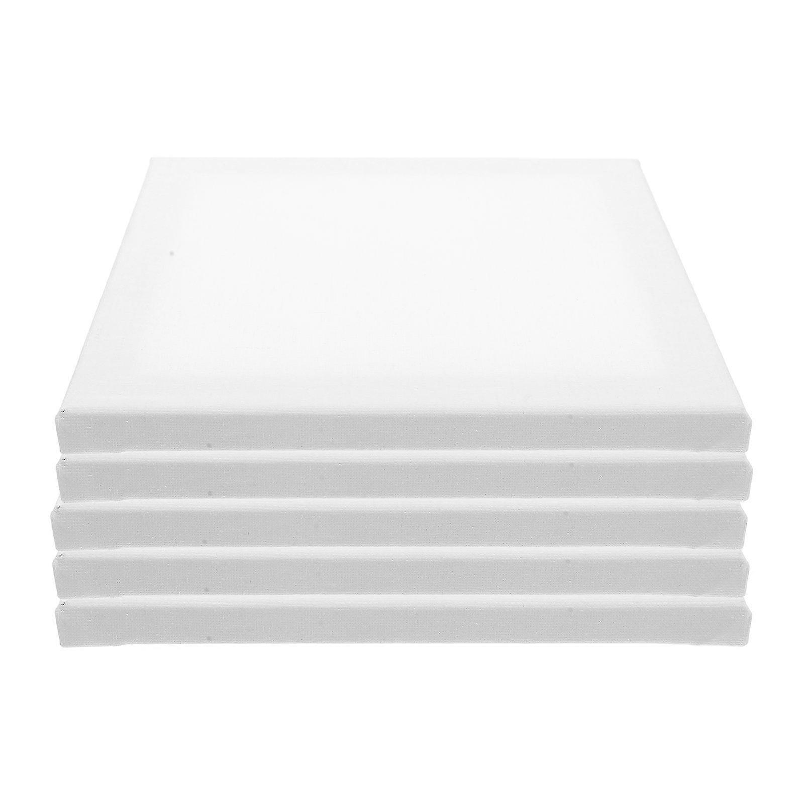 Convenient Blank Oil Painting Boards for Beginners with Canvas and Wood Material White Color