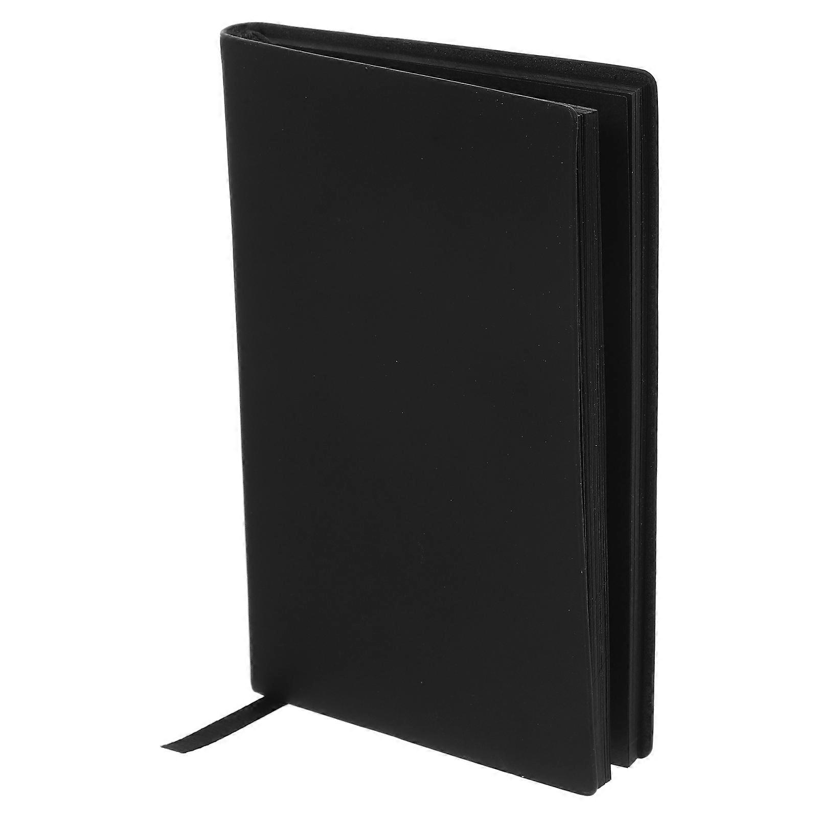 Blank Notebook with Black Paper Drawing Book No Lines Black Paper Book with PU Cover for Students