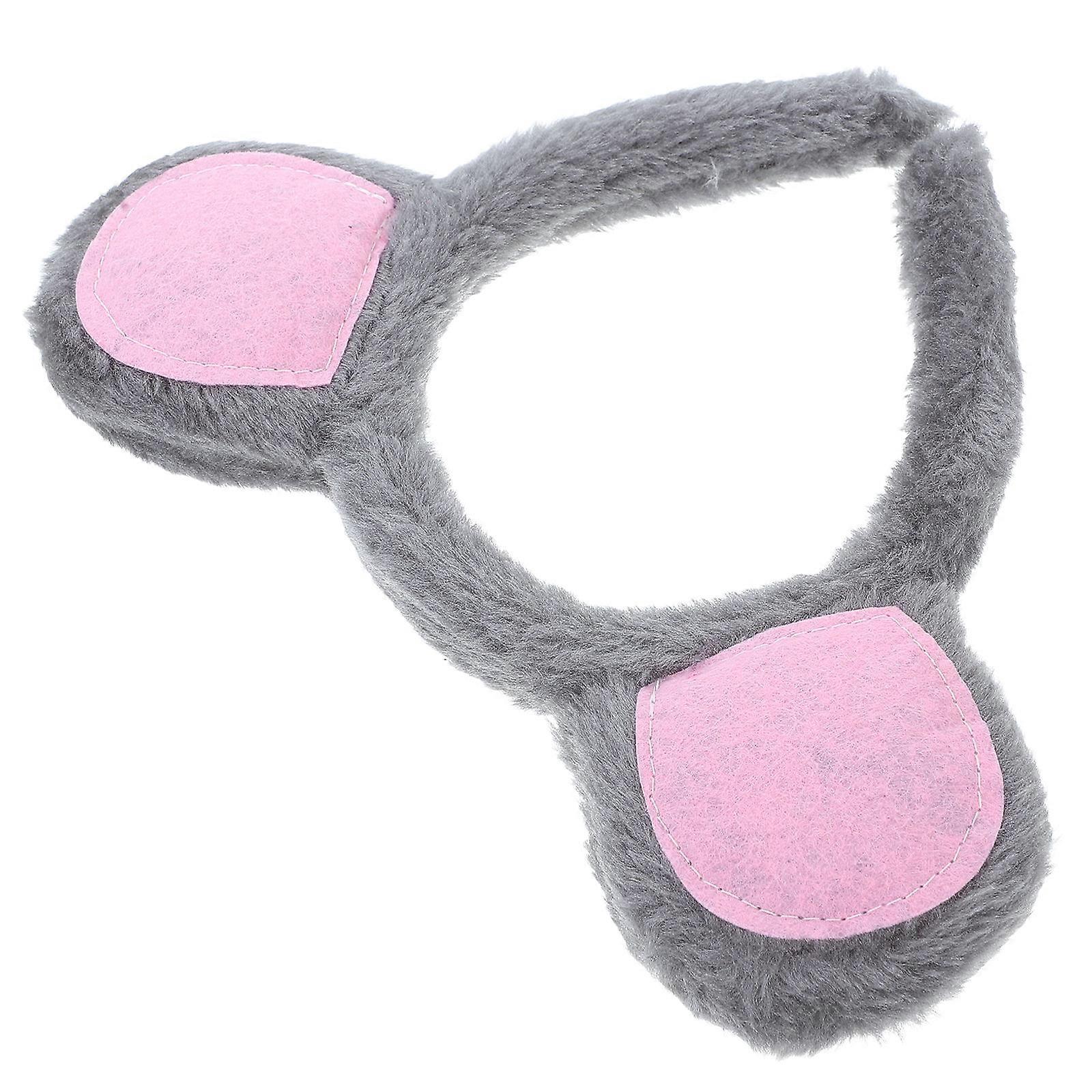 Halloween Mouse Ear Headband Fun Mouse Ears Themed Gatherings Grey 1Set