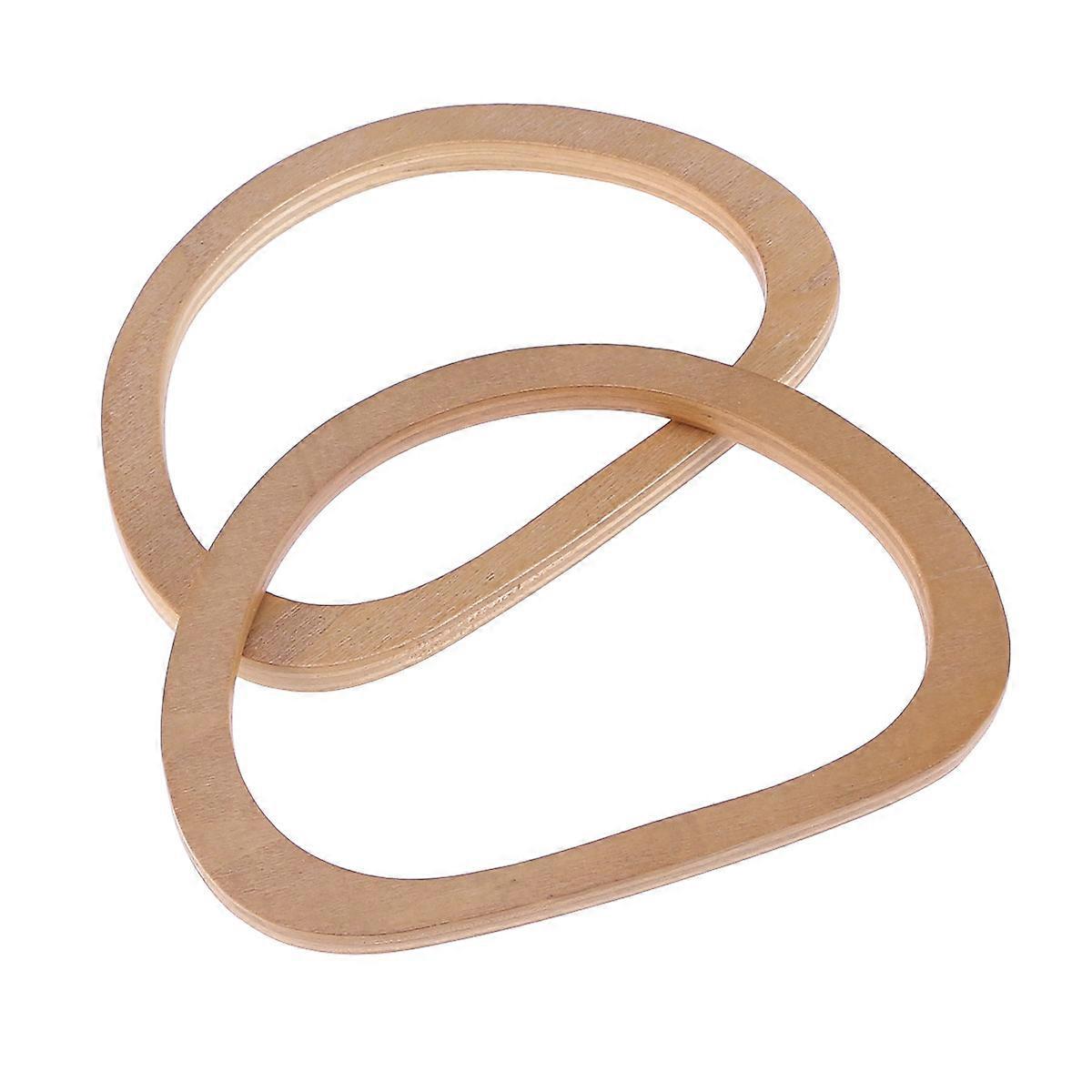 D Shape Bag Handles 2Pcs Replacement Wooden Handles Ideal For Purse Frame Attachment In DIY Projects And Crafting