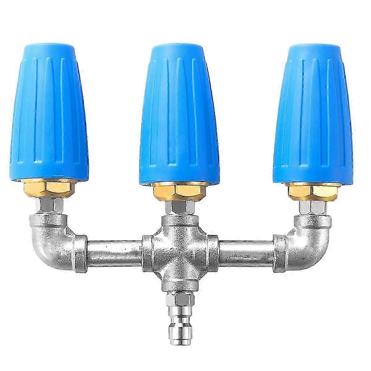 Triple Turbo Nozzle, Turbo Nozzle Pressure Washer with 1/4in Quick Connector, 2.5 Orifice Twin Turbo Nozzle,4000 PSI Ma