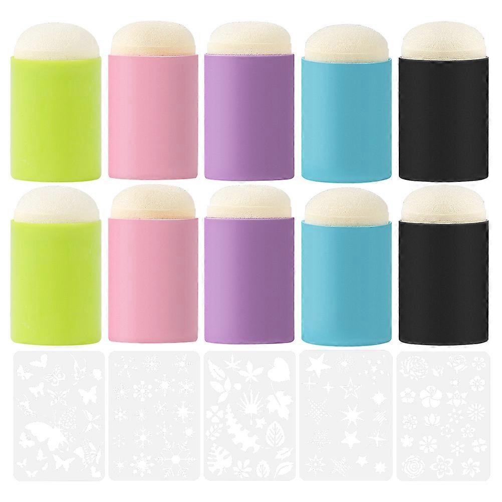 Ink Blending Tool 1 Set Stencil Paint Brush Children Drawing Tools Assorted Color DIY Drawing