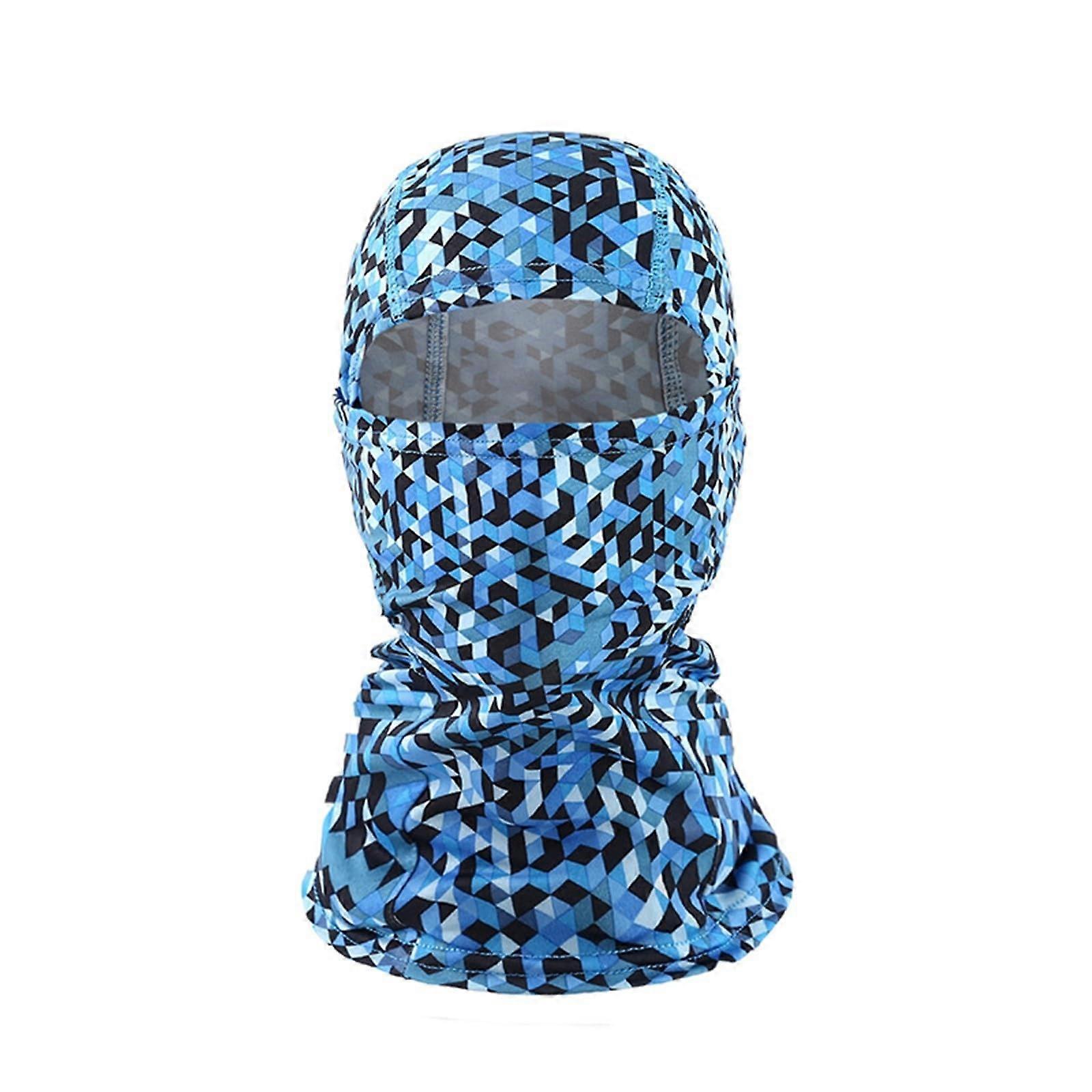 Balaclava UV Protection Face Mask For Skiing And Motorcycle Helmet One Size Light Blue
