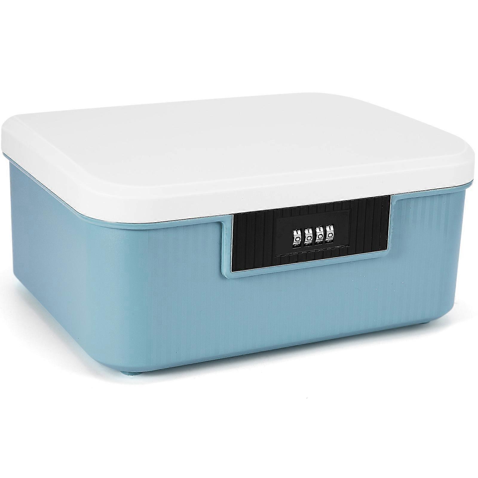 Medicine Box with Password Lock Compartments 9L Sky Blue