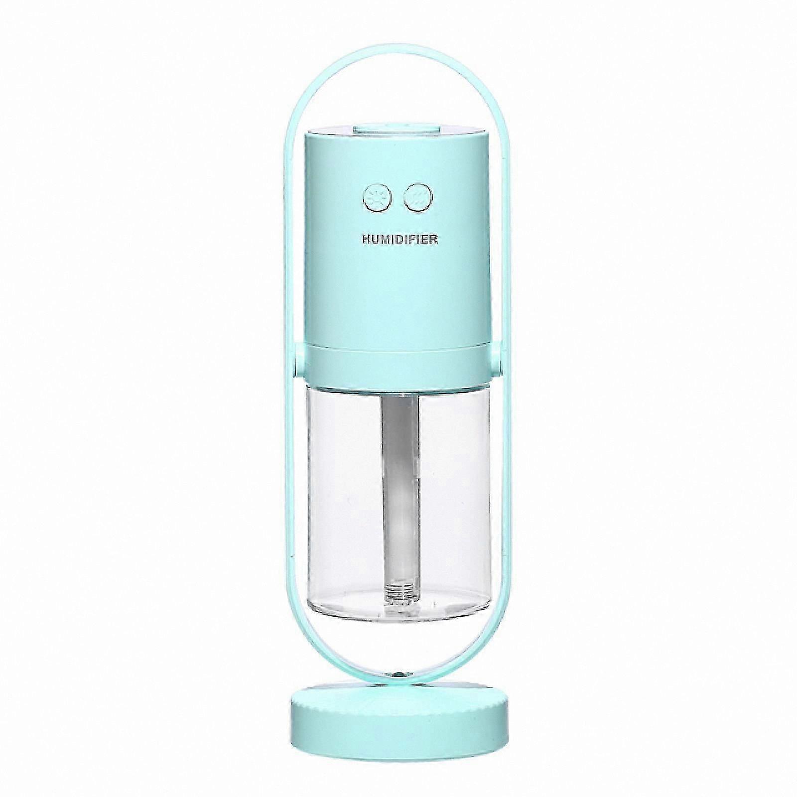 Compact Portable Humidifier with 360 Rotation, USB-Powered Ultra Misting Device for Small Spaces, Personal Desktop Hydration Solution (Coral Blue Nega