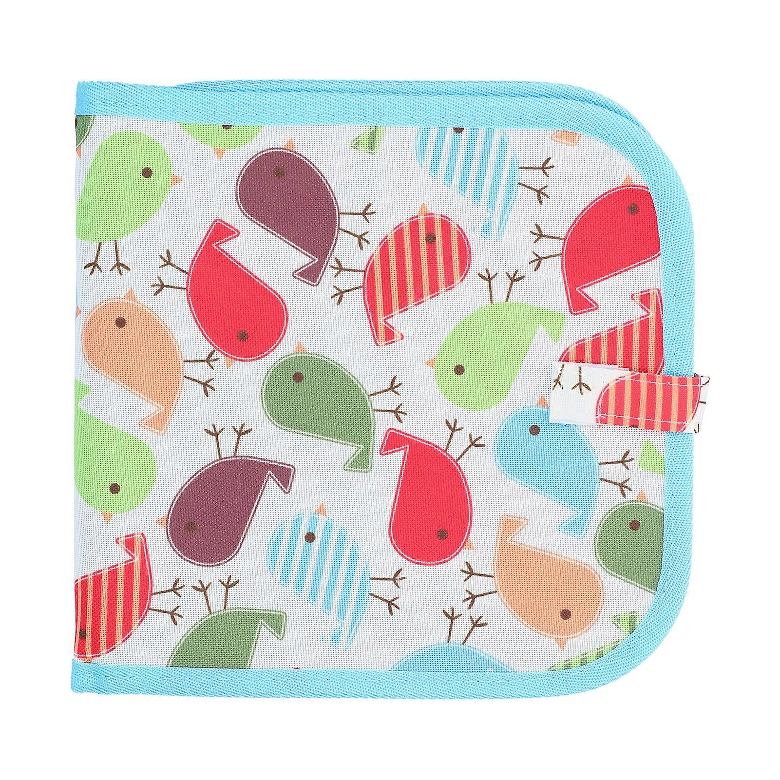 Children Portable Drawing Book Cartoon Bird Pattern Kid Erasable Painting Drawing Pad(14 Sides 12 Pens )