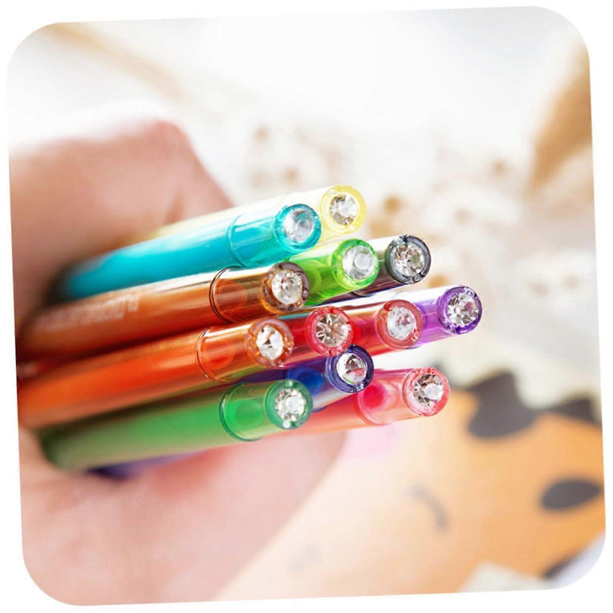 12 Packs of Fine Tip Colouring Pencils Gel for Kids and Adults, Vibrant Colors, Art Supplies, Drawing and Sketching Tools