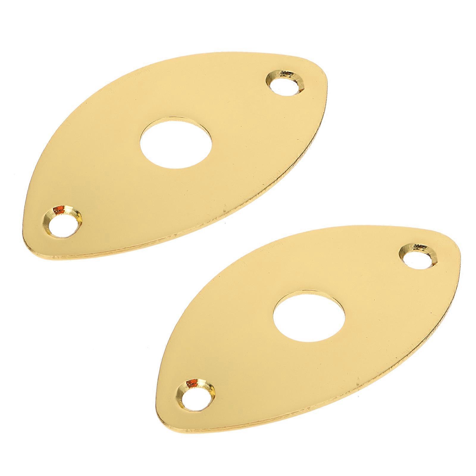 Gitarrenausrüstung 2er-Pack tragbare Klinkenabdeckung für E-Gitarre und E-Bass in goldener Farbe für Schutzabdeckung Funktion