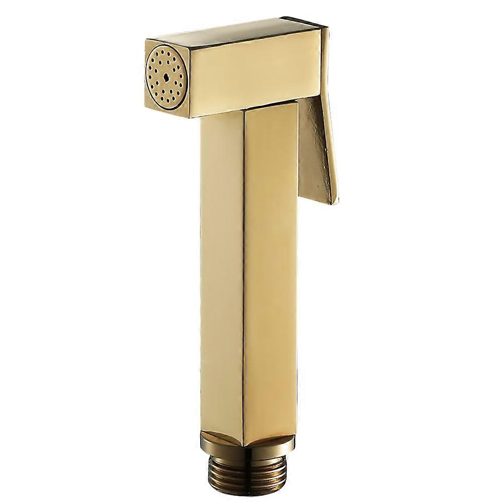 Toilet Bowl Cleaners Brush Featuring Functional Golden Spray Nozzle for Home Use Equipped with a Pressurized Shower in 1Set