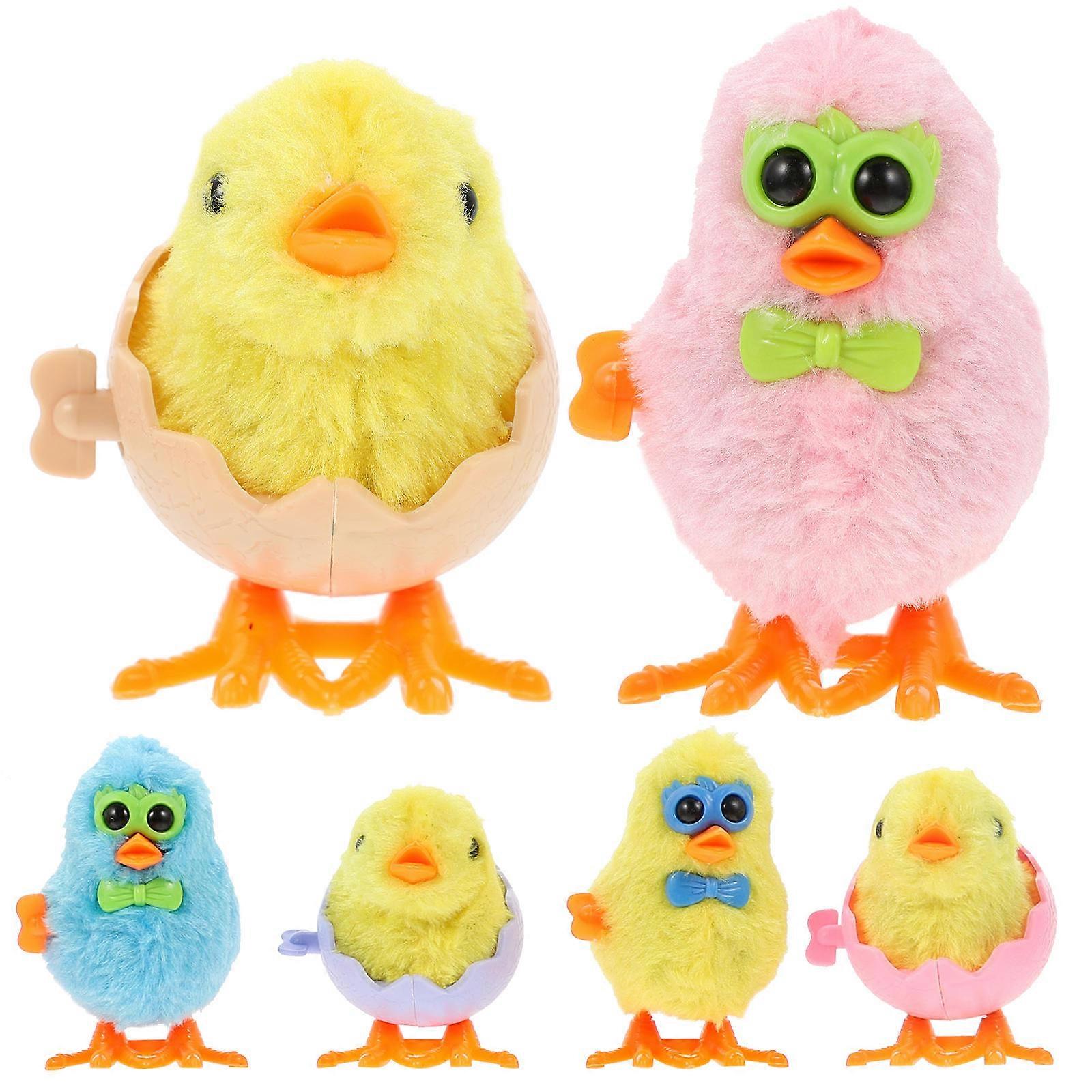 6pcs Wind Up Chickens for Easter Party Favors, Classroom Prizes, and Birthday Fun – Easy to Play, Creative Toy for Boys
