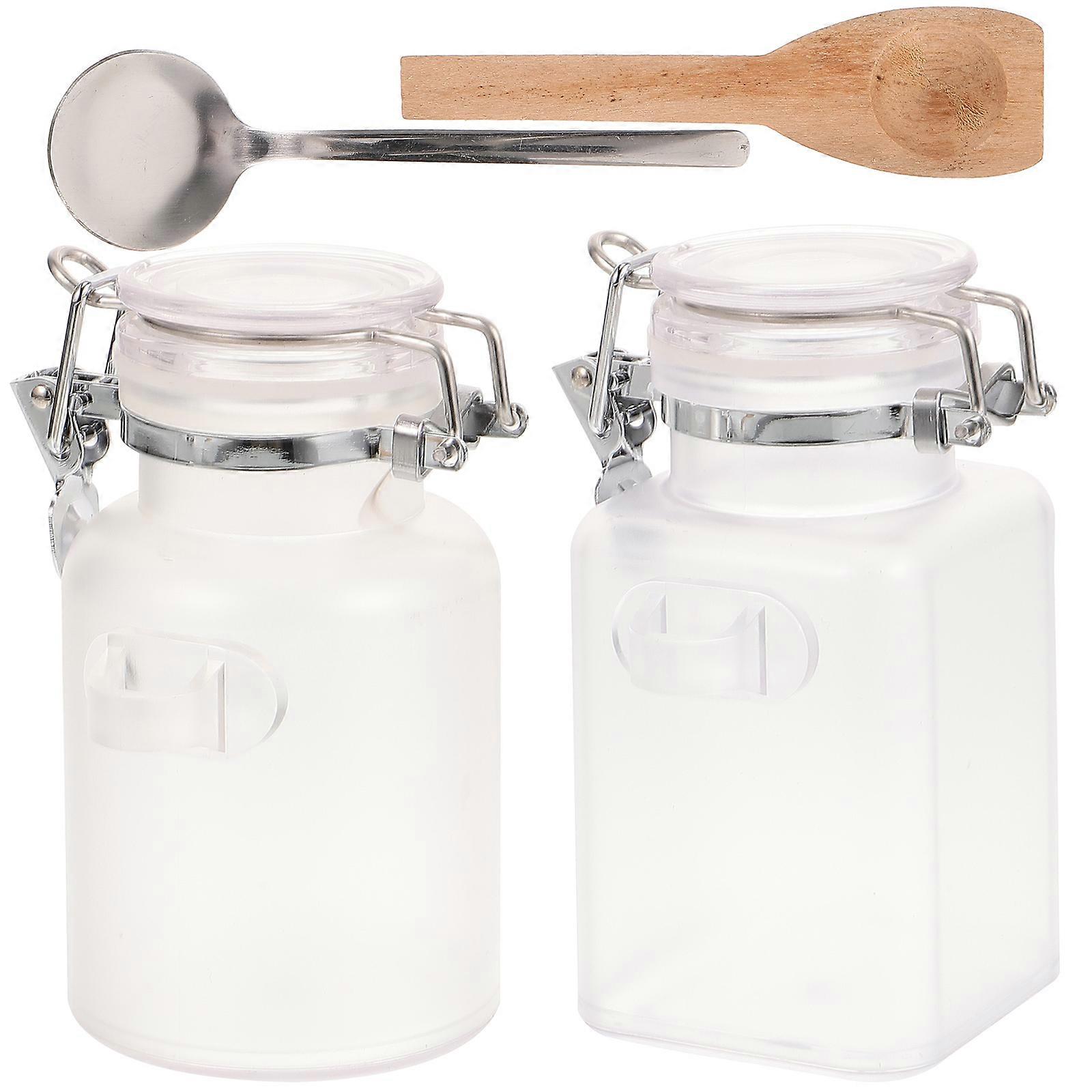 2 Sets Storage Jars Mask Containers with Spoon