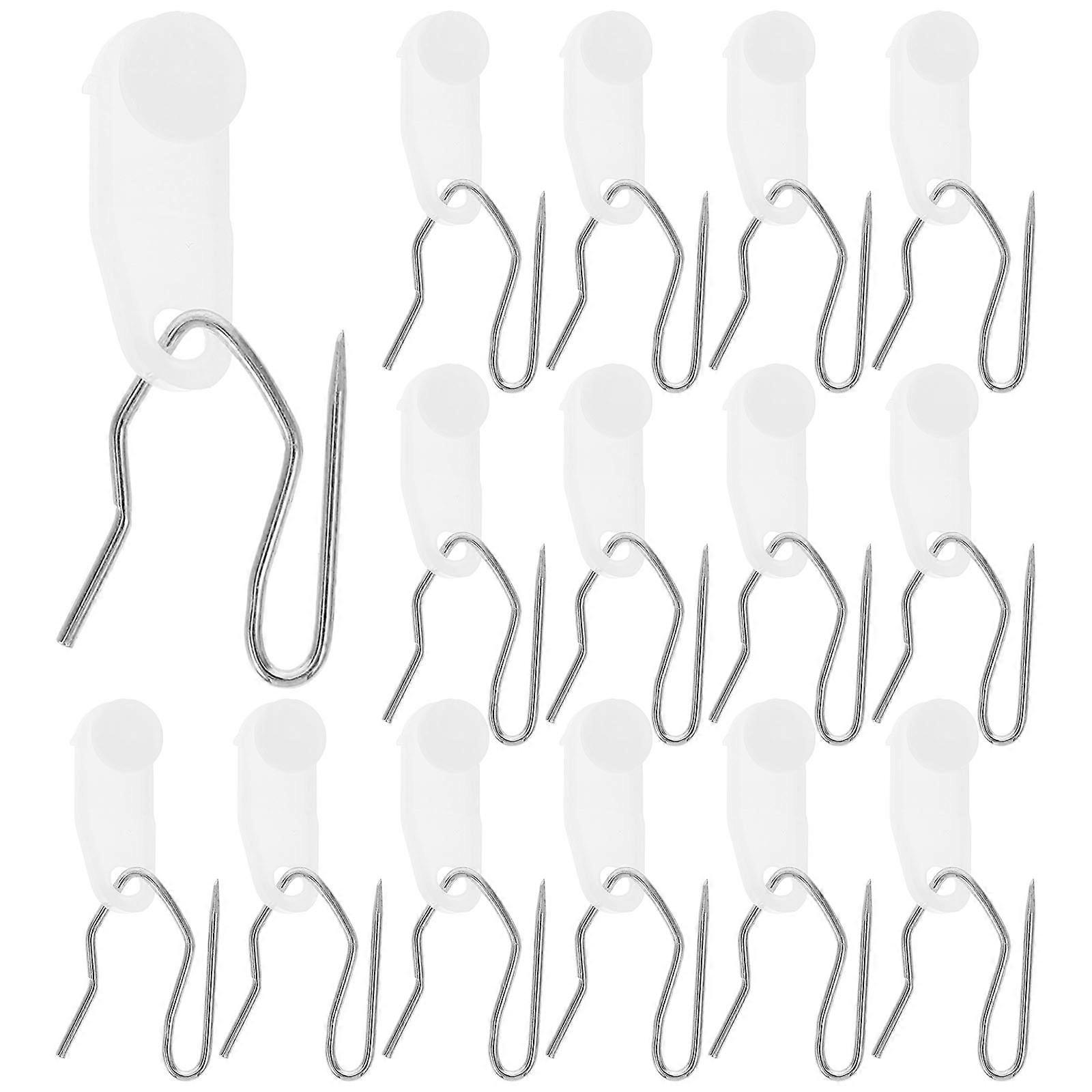 80 Sets Plastic Curtain Hooks Curtain Rail Pulley Hooks for Shower Curtains