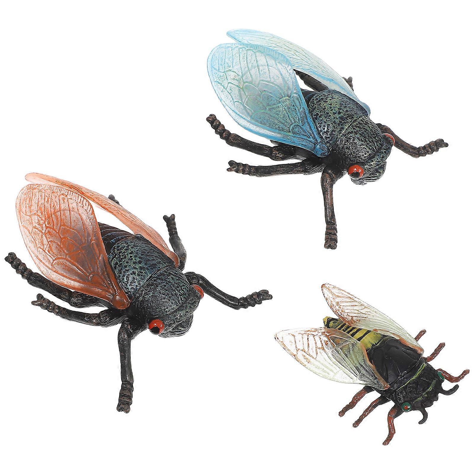 Here's a refined and engaging product description based on your input:
**3PCS Plastic Cicada Figurines – Realistic Insect Ornaments for Craft,