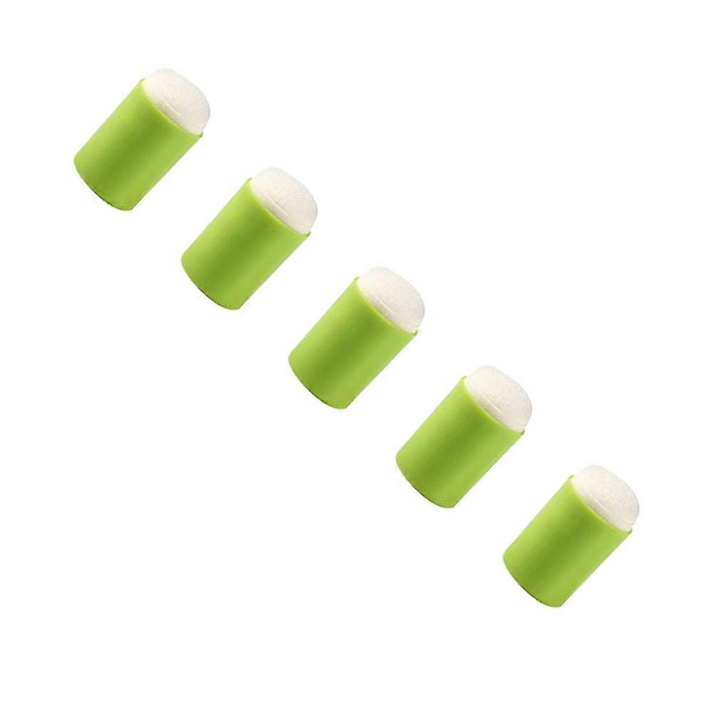 Finger Sponge Stamp for Kids Perfect for Playing and Crafting with PVC and Sponge 5pcs Green
