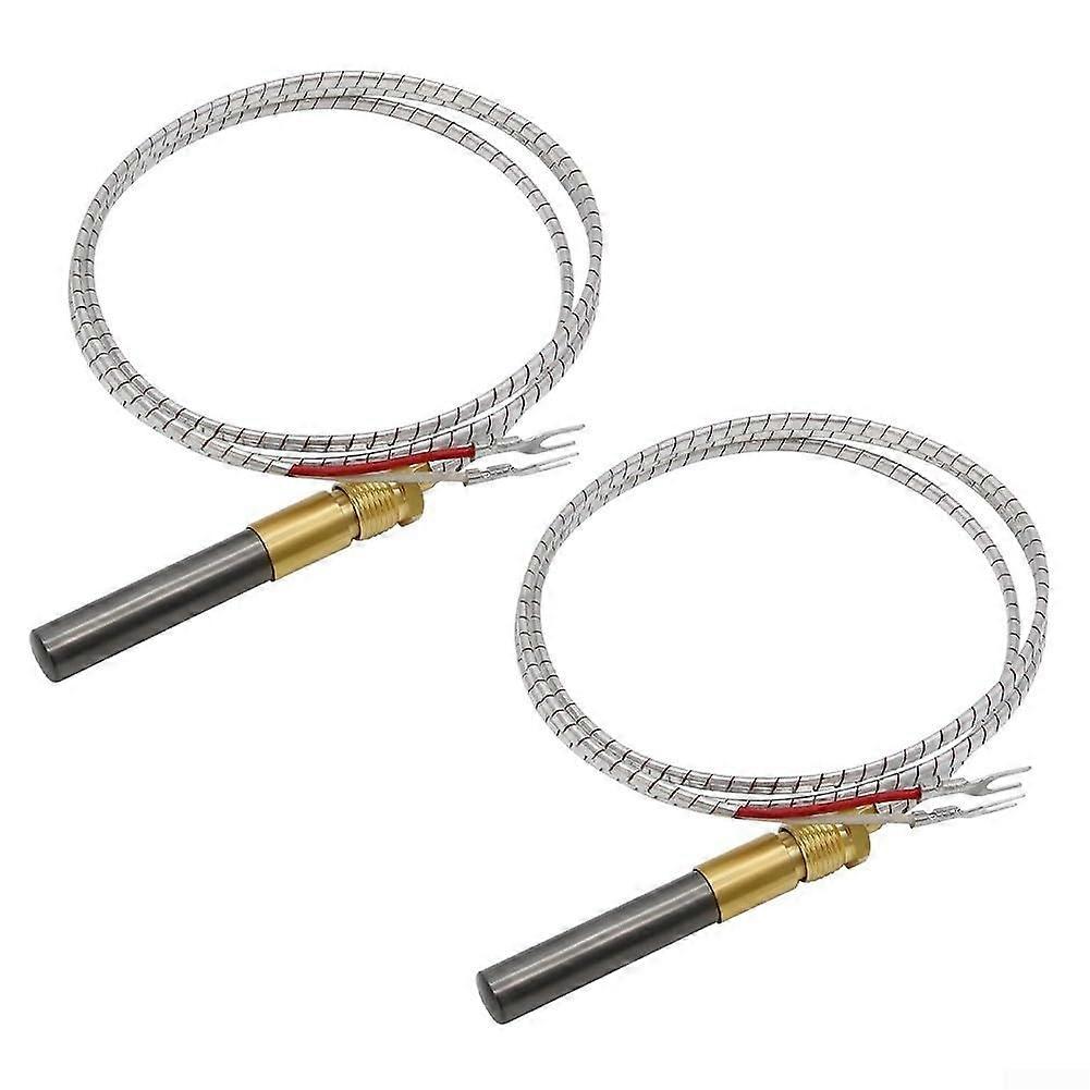 Gas Fryer Thermoelement, 750 Millivolt Temperature Control System, 61 cm Length, Compatible with Multiple Models (2 Pack)