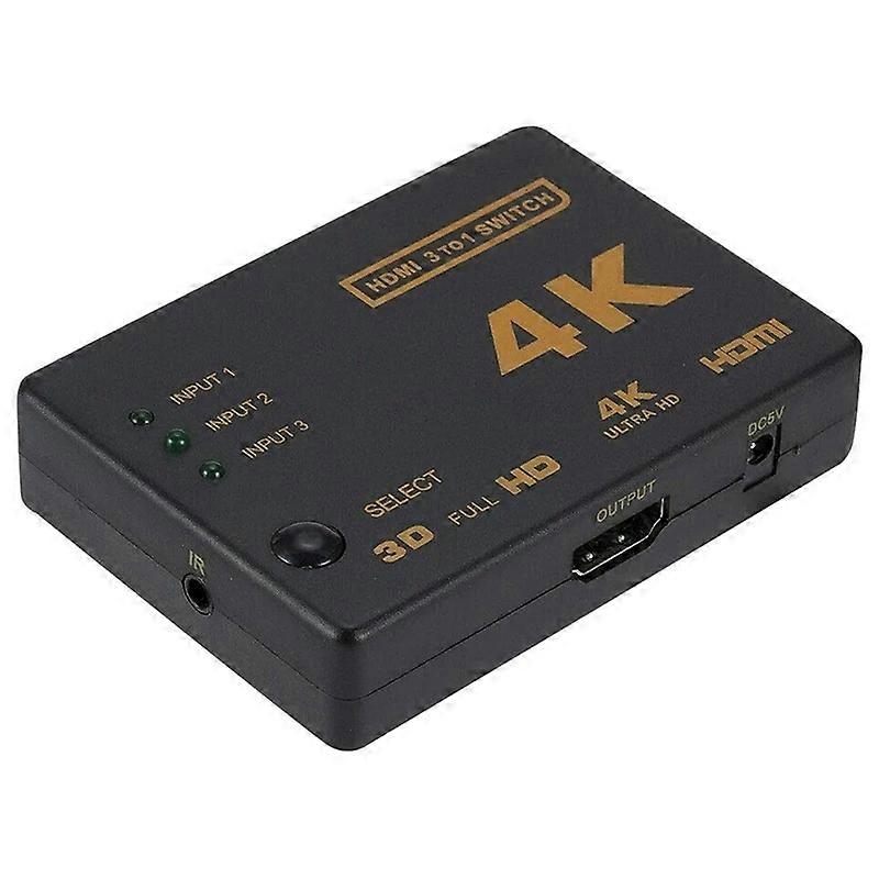 5 PCS/Set 4K 3 into 1 out HDMI Switcher With Remote Control 5 PCS/Set