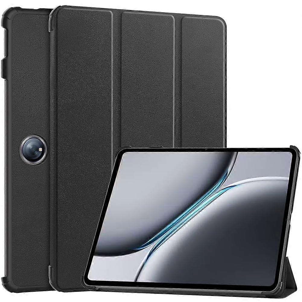 Custer Case For Oppo Pad 3, OnePlus Pad 2 And OnePlus Pad Pro - Smart PU Leather Protective Case Black