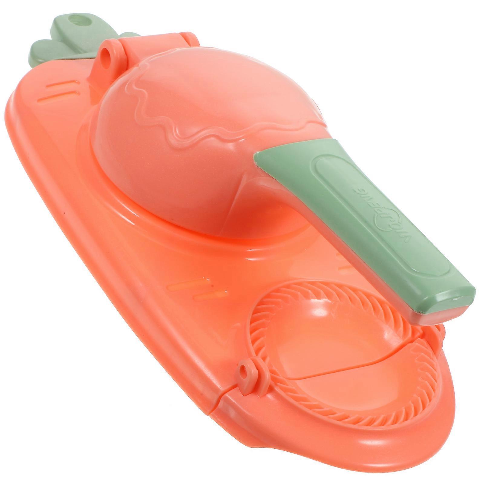 Pink Dumpling Wrapper Press Manual Kitchen Tool for Making Wrappers Easier 2 in 1 PP Material