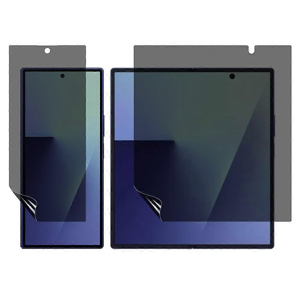 Compatible For Samsung Galaxy Z Fold7 5G Privacy Hydrogel Screen Protector 180-Degree Anti Spy Front / Back PET + TPU Films