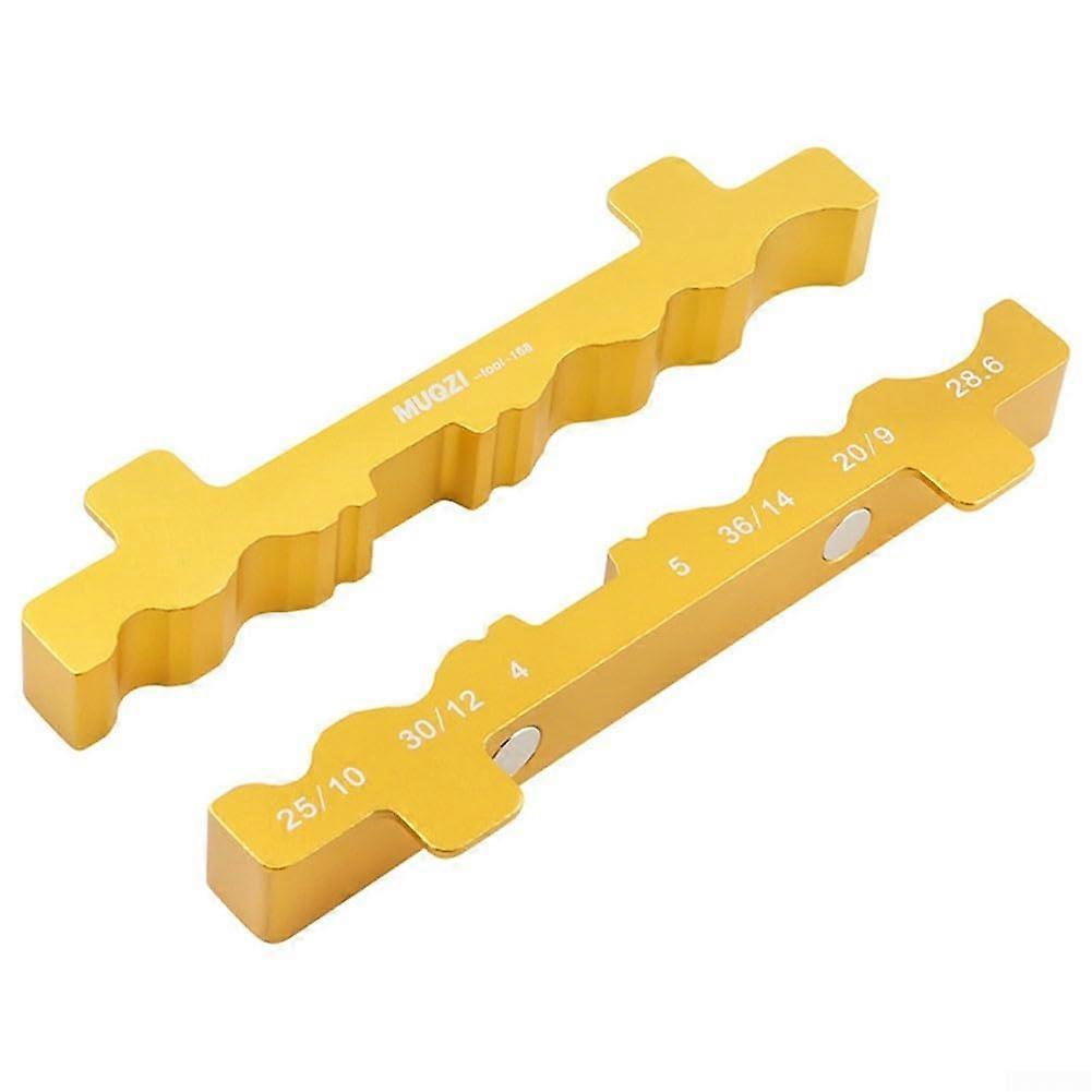Aluminum Bicycle  Jig with Magnetic Stability, Ideal for Front Fork and Rear Shock Absorber Adjustments (Gold)