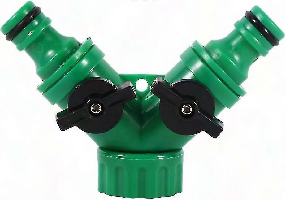 2 Way Hose Splitter, Garden Hose Y-Valve Connector with Tap Adapter Handle for Drip Irrigation