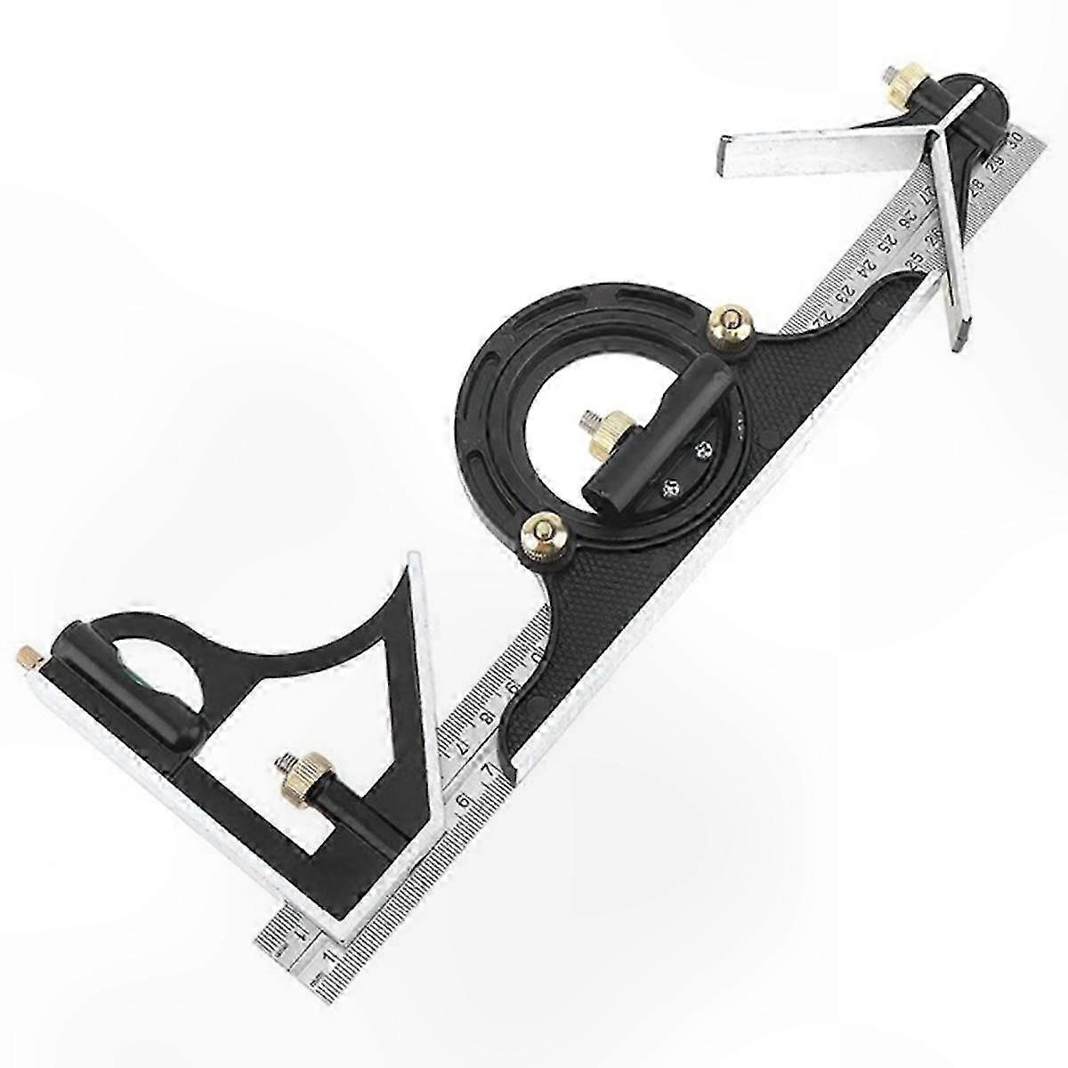 3 in 1 300mm Adjustable Measuring Ruler Multi Combination Square Angle Finder Protractor Tools
