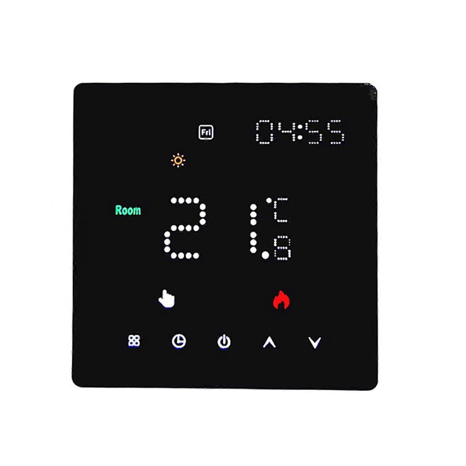Temperature Controller Weekly Programmable Temperature Timing Setting Light Brightness Adjustable Thermostat for Electric Floor Heating System