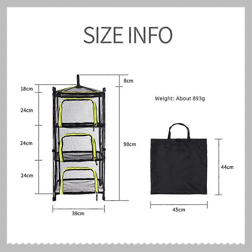 4-Layer Foldable Drying Rack 98x39x39cm with Carry Bag, Red
