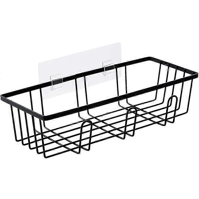 Shower shelf-wall shelf-368.514.5cm-(black, white) 2pcs