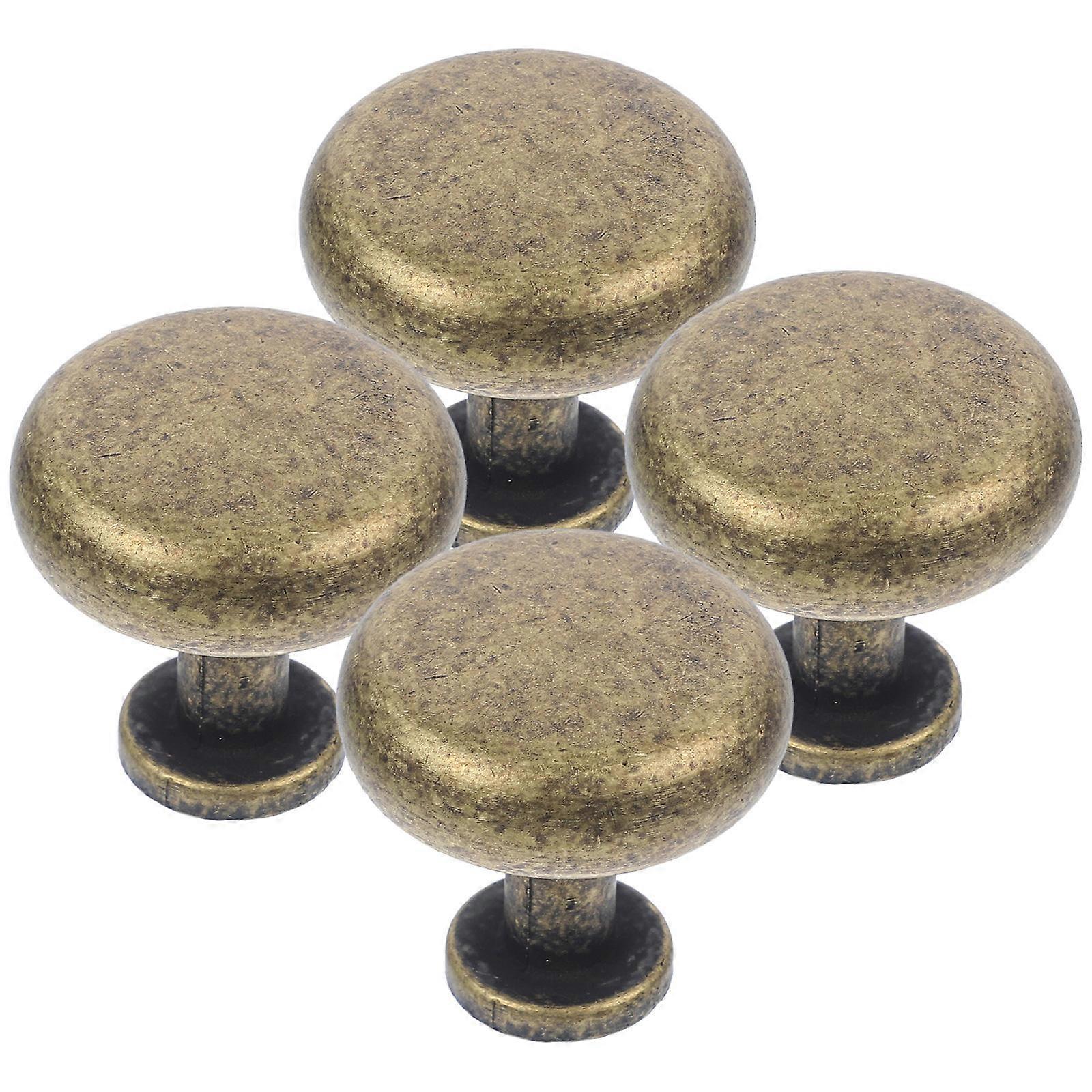 مجموعة مقابض سحب خزانة مستديرة عتيقة من 4 - مقابض أثاث سهلة التركيب لأبواب خزانة الملابس وأنماط ديكور المنزل