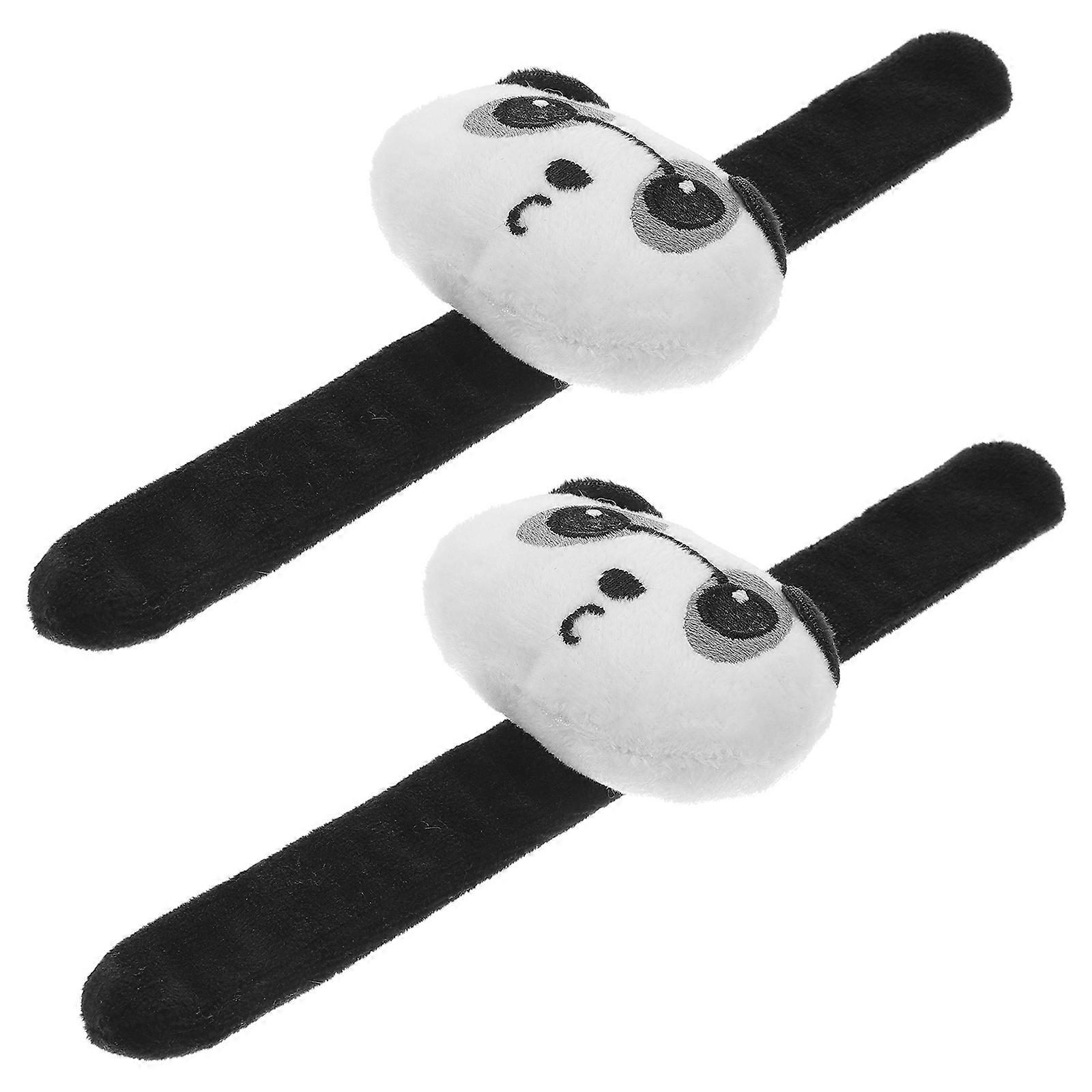 Decorative Cartoon Animal Slap Bracelets Everyday Use Wearable 2Pcs