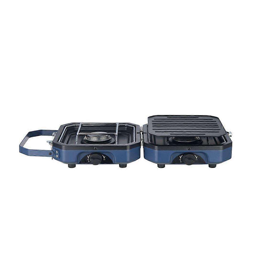 2 Burner Gas Camping Stove, Foldable, Portable with 4.6 kW Adjustable Burners Piezo Ignition