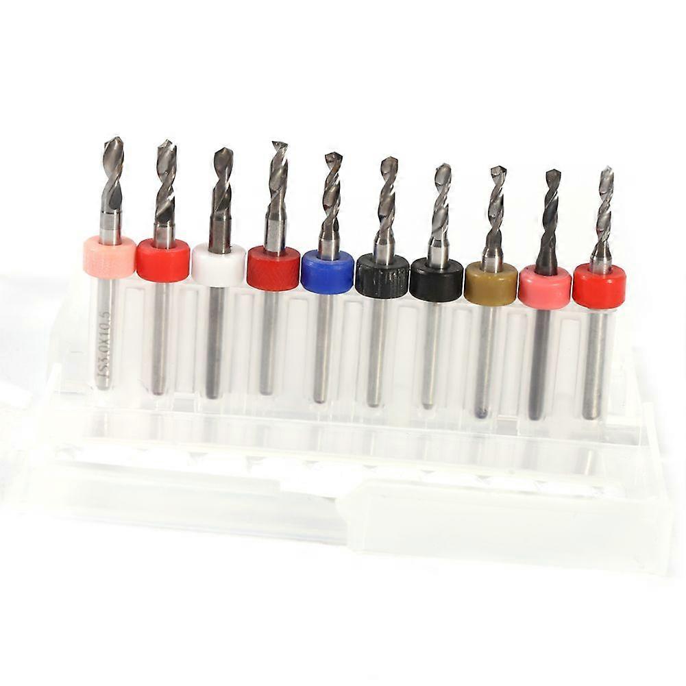 10pcs PCB Print Circuit Board Cemented Carbide Mini Micro Drill Bits CNC 2.1mm-3.0mm