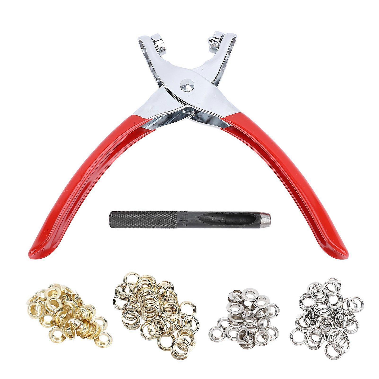Kit passacavo 1/2 in tessuto palmare foro pinze pinza pressa con 600 Set argento oro occhielli occhielli per l'artigianato