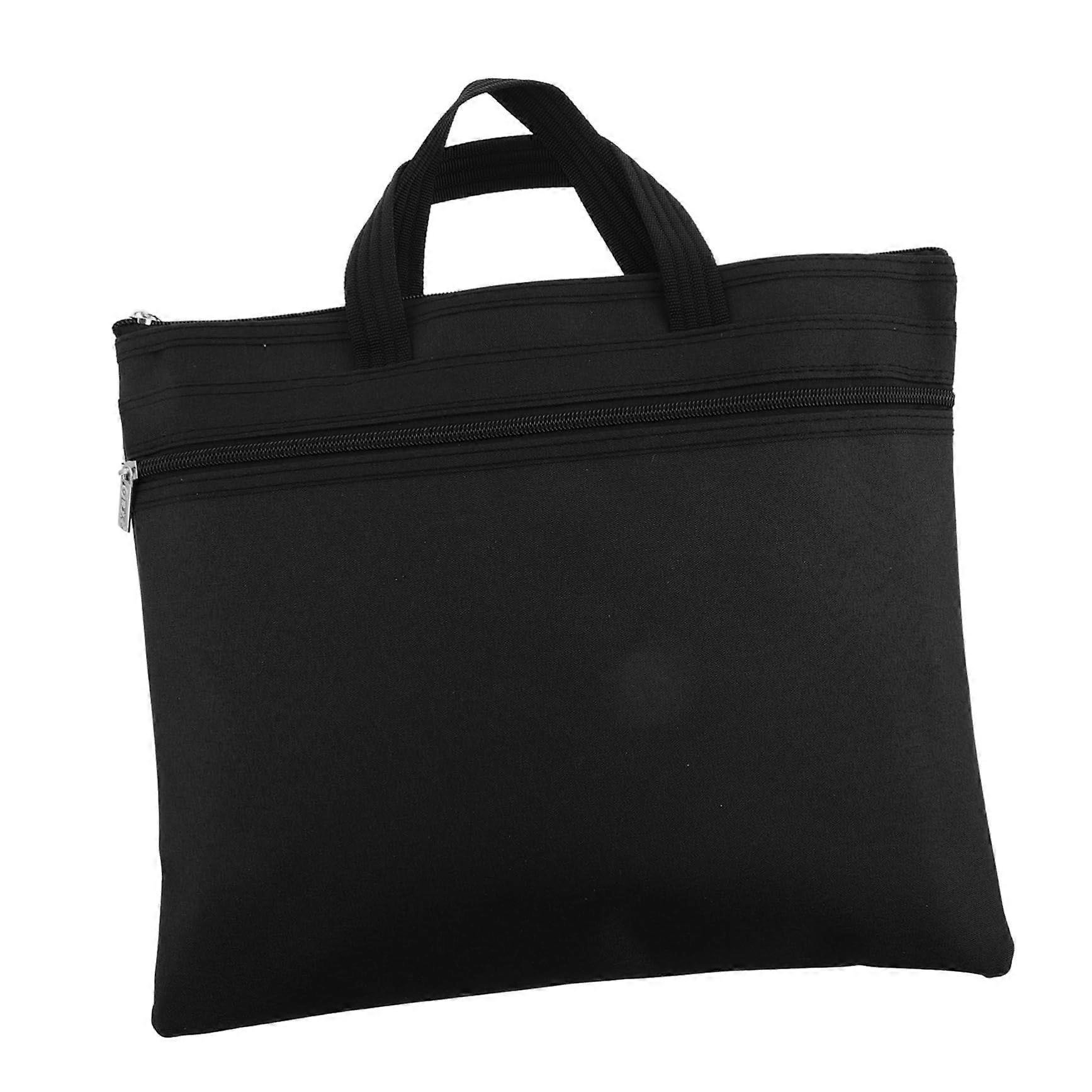 Water Resistant Briefcase With Oxford Cloth, Document Organizer, Zipper Closure For Business