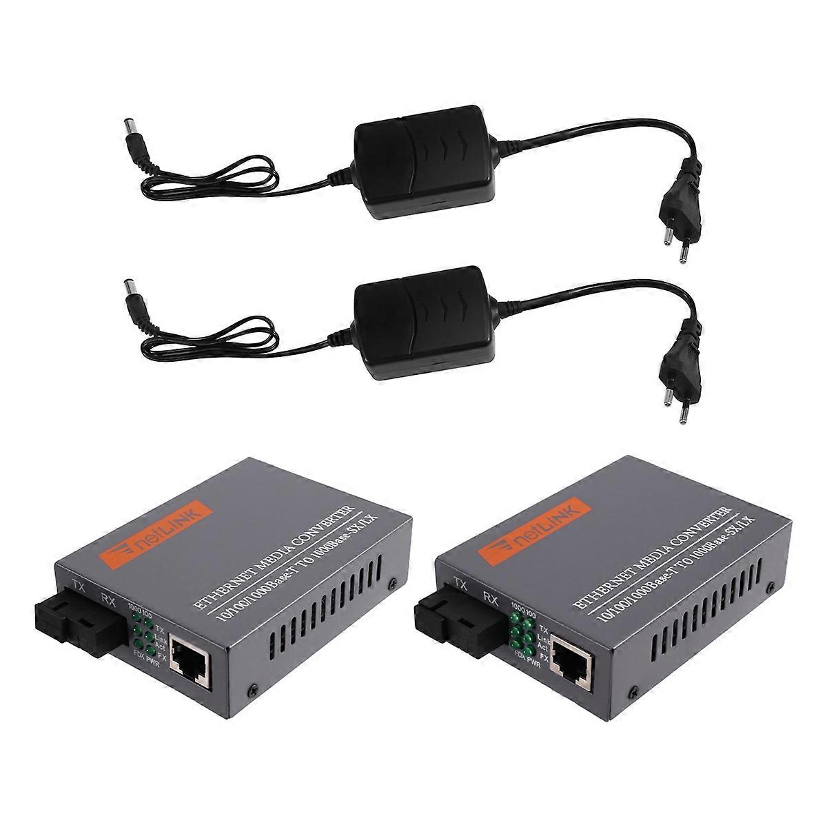 Gigabit fiberoptisk mediaomvandlare -GS-03AB 1000Mbps EU-KONTAKT