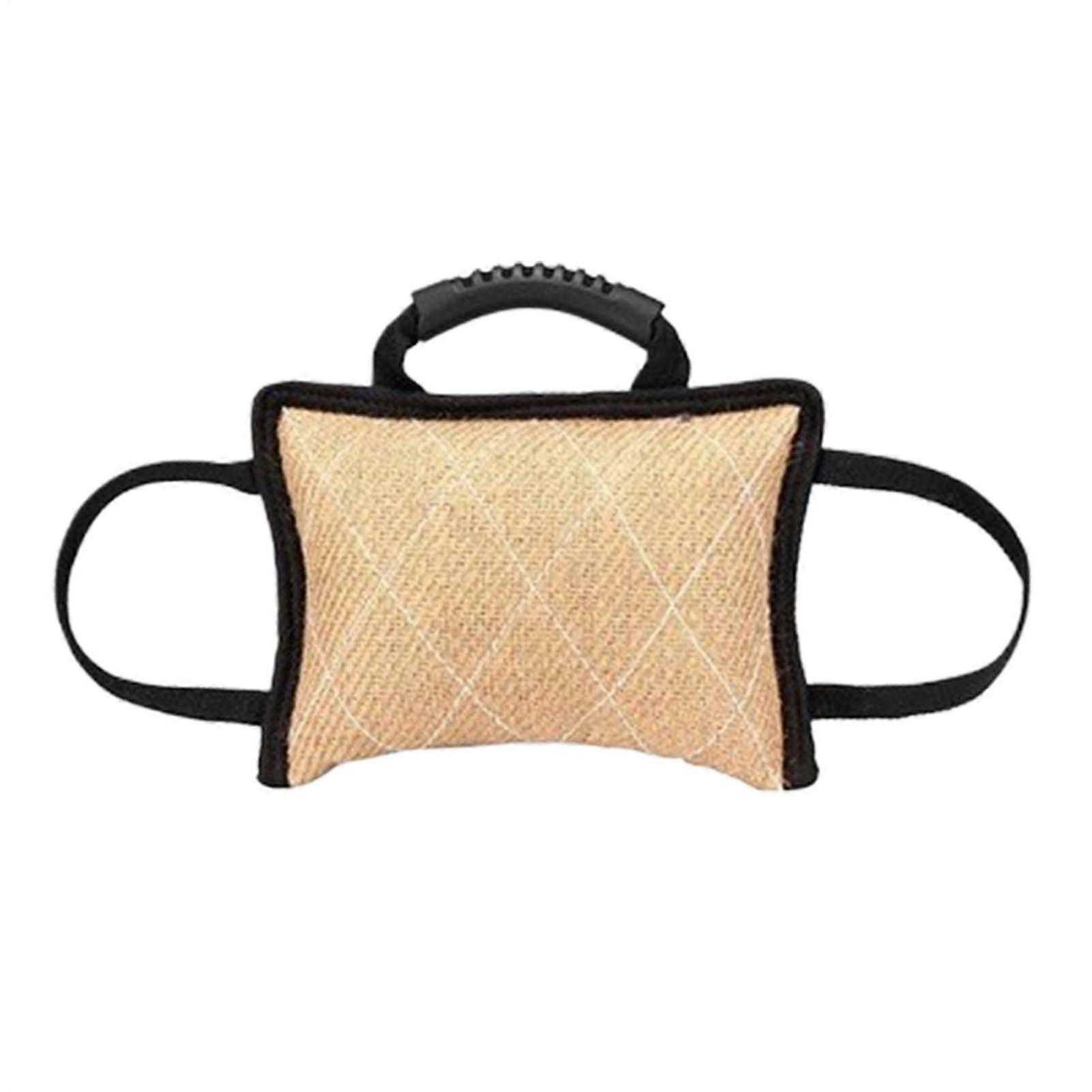 Padded Dog Tow Wedge Khaki Soft Inner Core Triple Support Stitching Training Biting Toy Pads Durable Canine Accessory Puppies