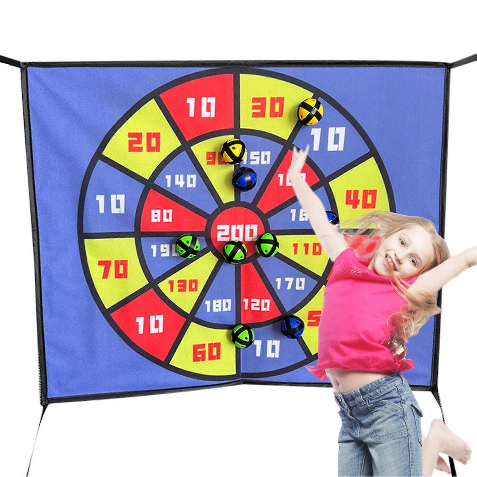 Trampoline Dart Game Accessory Indoor Dart Game Set With 10 Balls Family Night Trampoline Throwing Toy